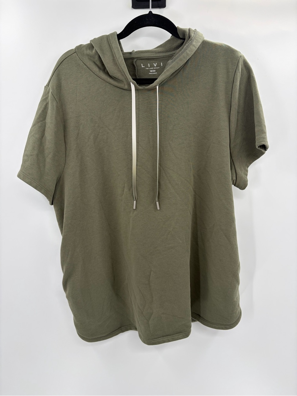 Lane Bryant livi green sleeveless activewear fitness workout hoodie size 18/20